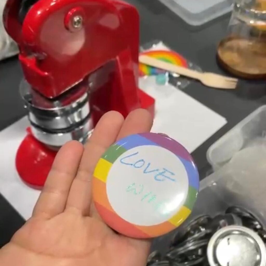 Badge Making Party Activity